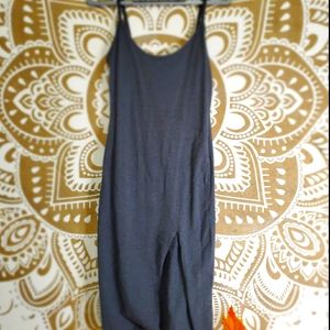 Spaghetti Strap Slit Midi Dress